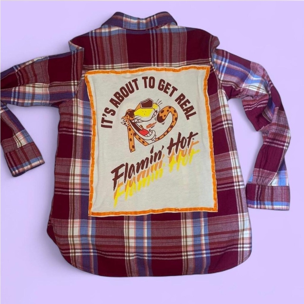 Upcycled Old Navy Cheetos Button down Top M